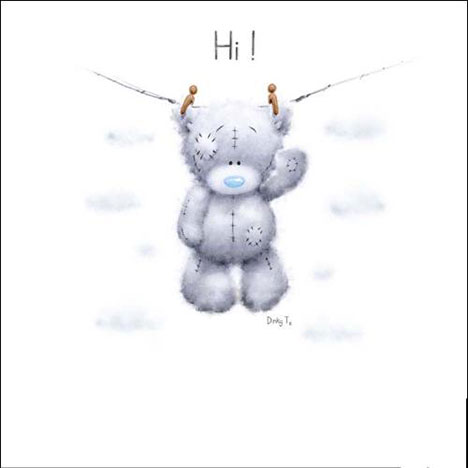 Hi! Friendship Tatty Teddy on Hanging Line Me to You Bear Card £1.15